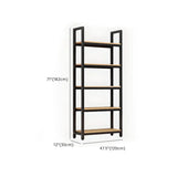 Modern Black Metal Multifunctional Display Bookshelf Image - 16