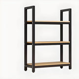 Modern Black Metal Multifunctional Display Bookshelf Image - 2
