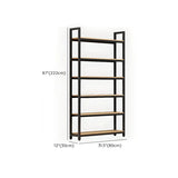 Modern Black Metal Multifunctional Display Bookshelf Image - 26