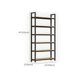 Modern Black Metal Multifunctional Display Bookshelf Image - 32