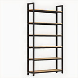 Modern Black Metal Multifunctional Display Bookshelf Image - 7