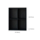 Modern Black Rectangular Cubby Storage Wide Bookcase #size