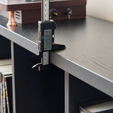 Modern Black Rectangular Cubby Storage Wide Bookcase Image - 8
