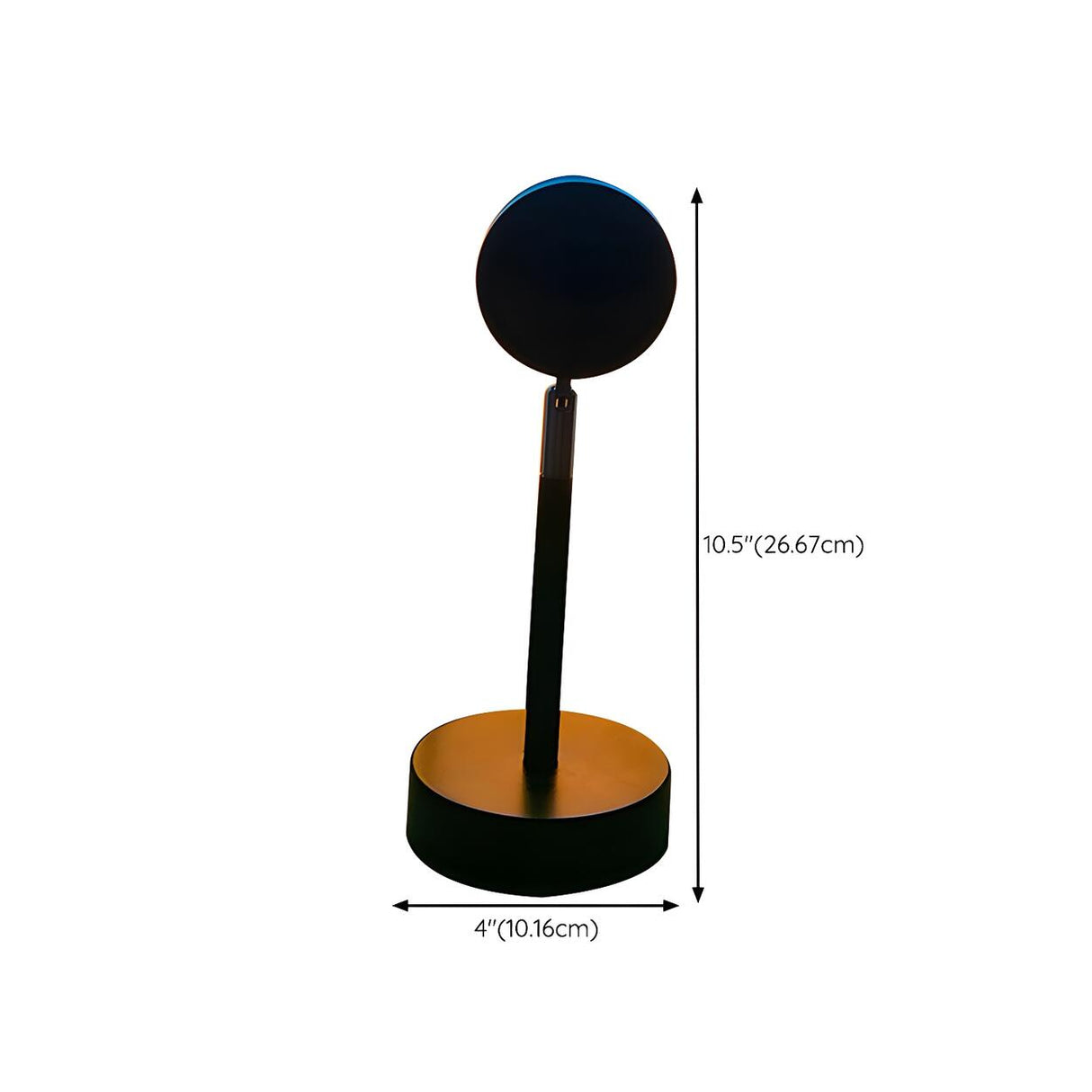 Modern Black Round Bedroom Atmosphere LED Table Lamp 