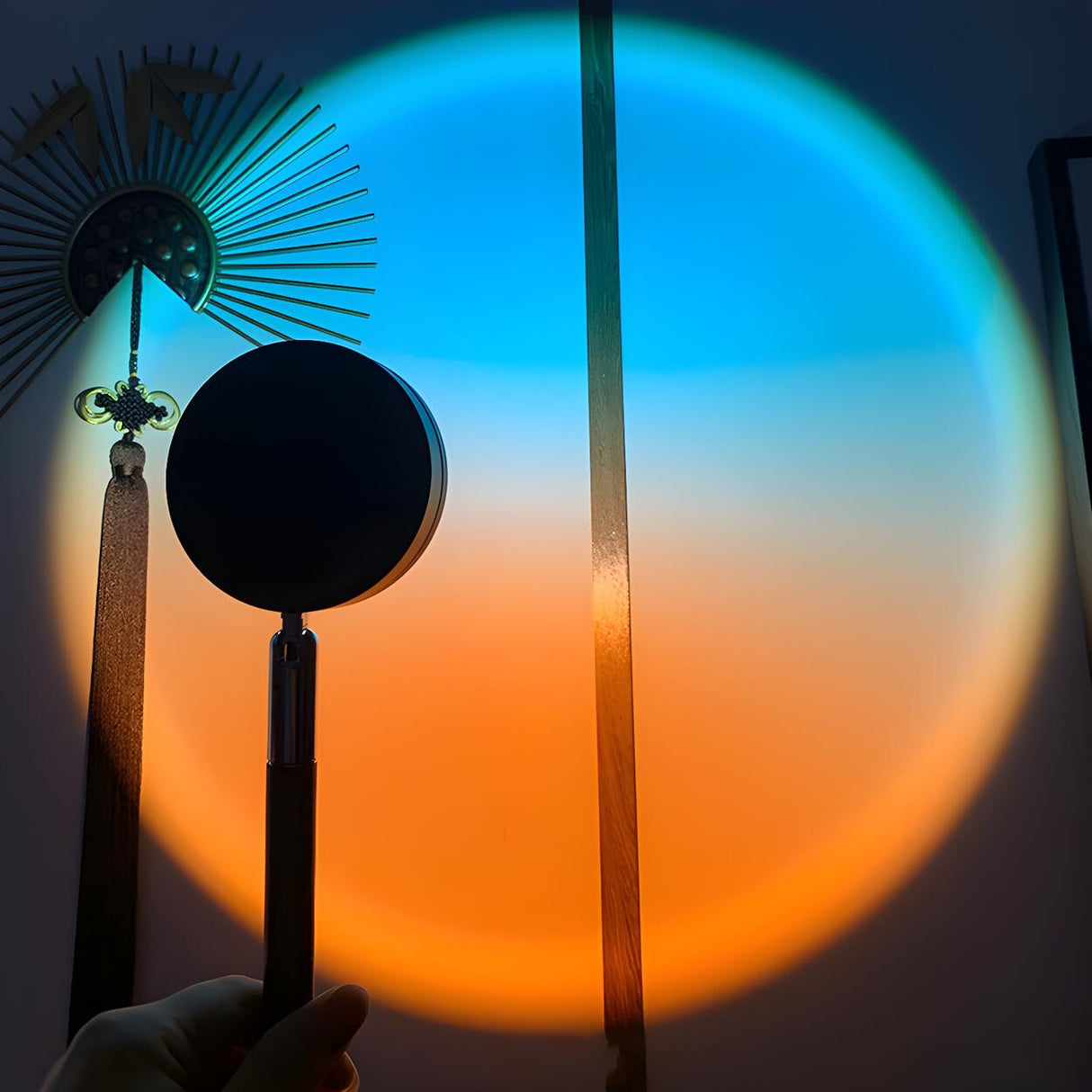 Modern Black Round Bedroom Atmosphere LED Table Lamp Image - 4