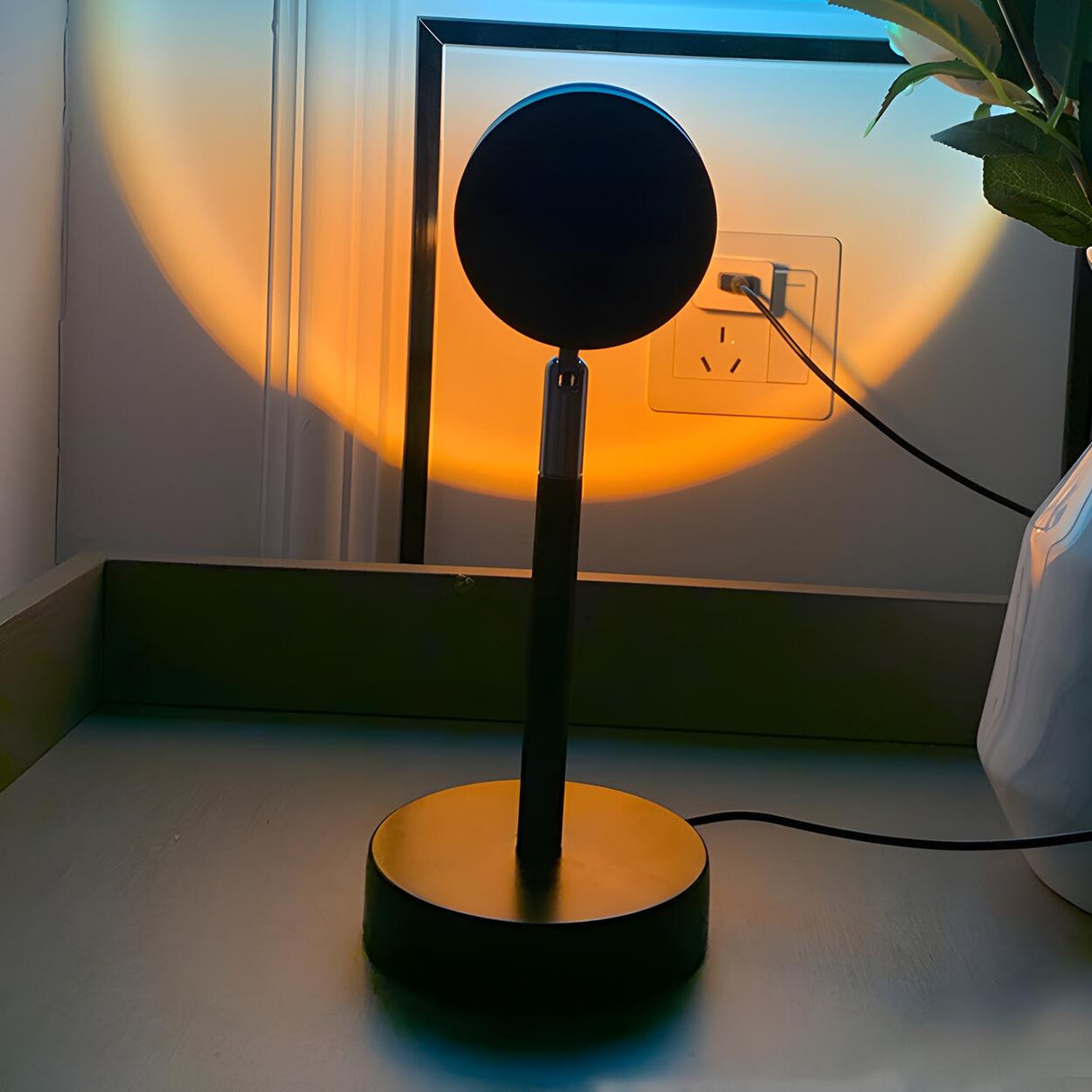 Modern Black Round Bedroom Atmosphere LED Table Lamp Image - 6
