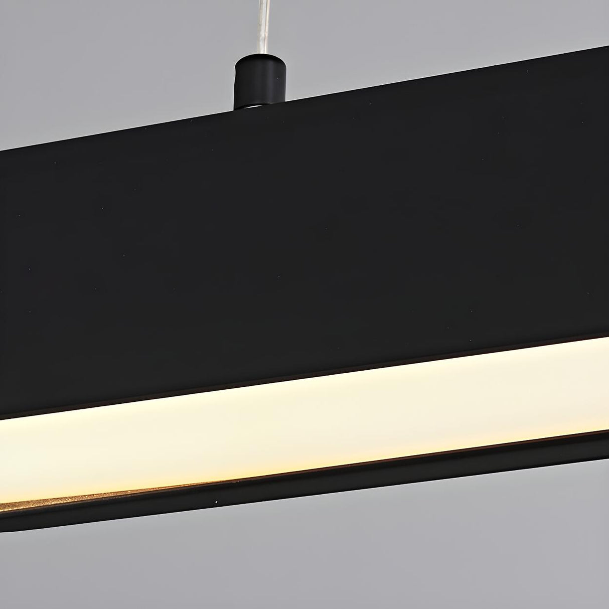Modern Black Slim Linear LED Island Pendant Light Image - 10
