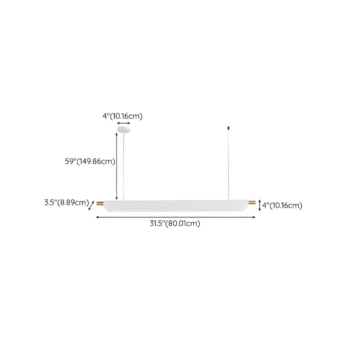 Modern Black Slim Linear LED Island Pendant Light Image - 16