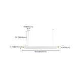Modern Black Slim Linear LED Island Pendant Light Image - 16