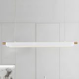 Modern Black Slim Linear LED Island Pendant Light Image - 4