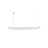 Modern Black Slim Linear LED Island Pendant Light Image - 6