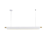 Modern Black Slim Linear LED Island Pendant Light Image - 7