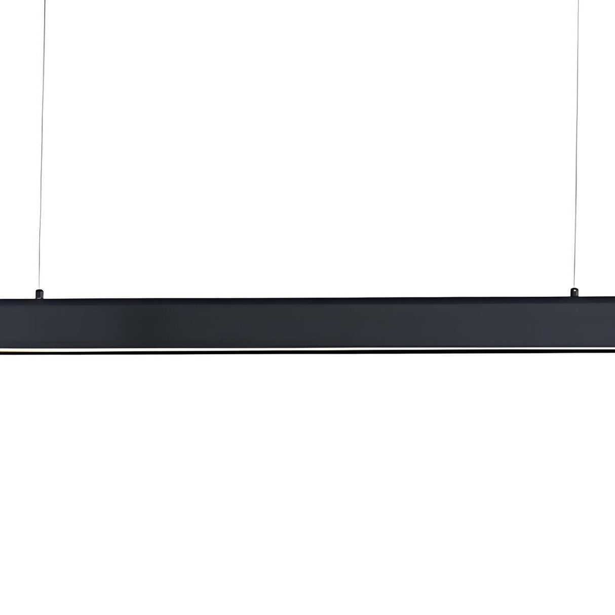 Modern Black Slim Linear LED Island Pendant Light Image - 8