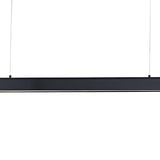 Modern Black Slim Linear LED Island Pendant Light Image - 8