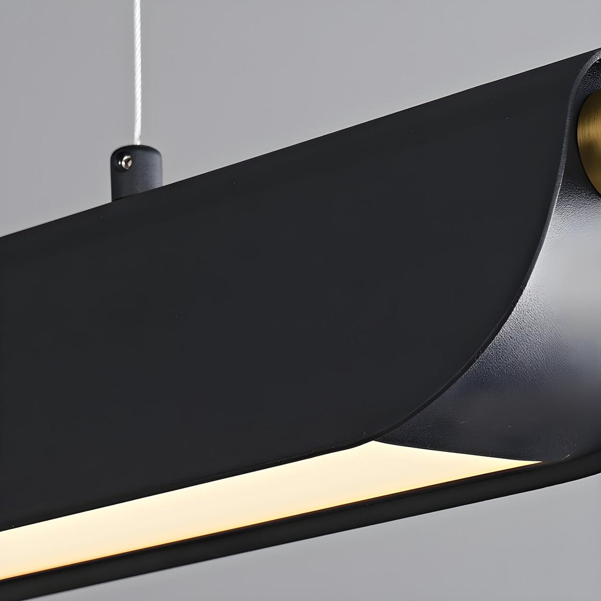 Modern Black Slim Linear LED Island Pendant Light Image - 9