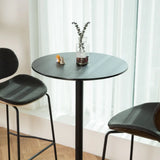 Modern Black Square Bistro Counter Heigth Bar Table Image - 13