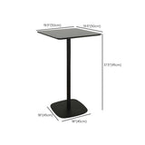 Modern Black Square Bistro Counter Heigth Bar Table Image - 16