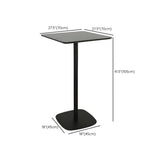 Modern Black Square Bistro Counter Heigth Bar Table Image - 29
