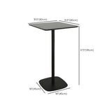 Modern Black Square Bistro Counter Heigth Bar Table Image - 32