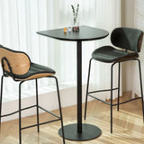 Modern Black Square Bistro Counter Heigth Bar Table Image - 4
