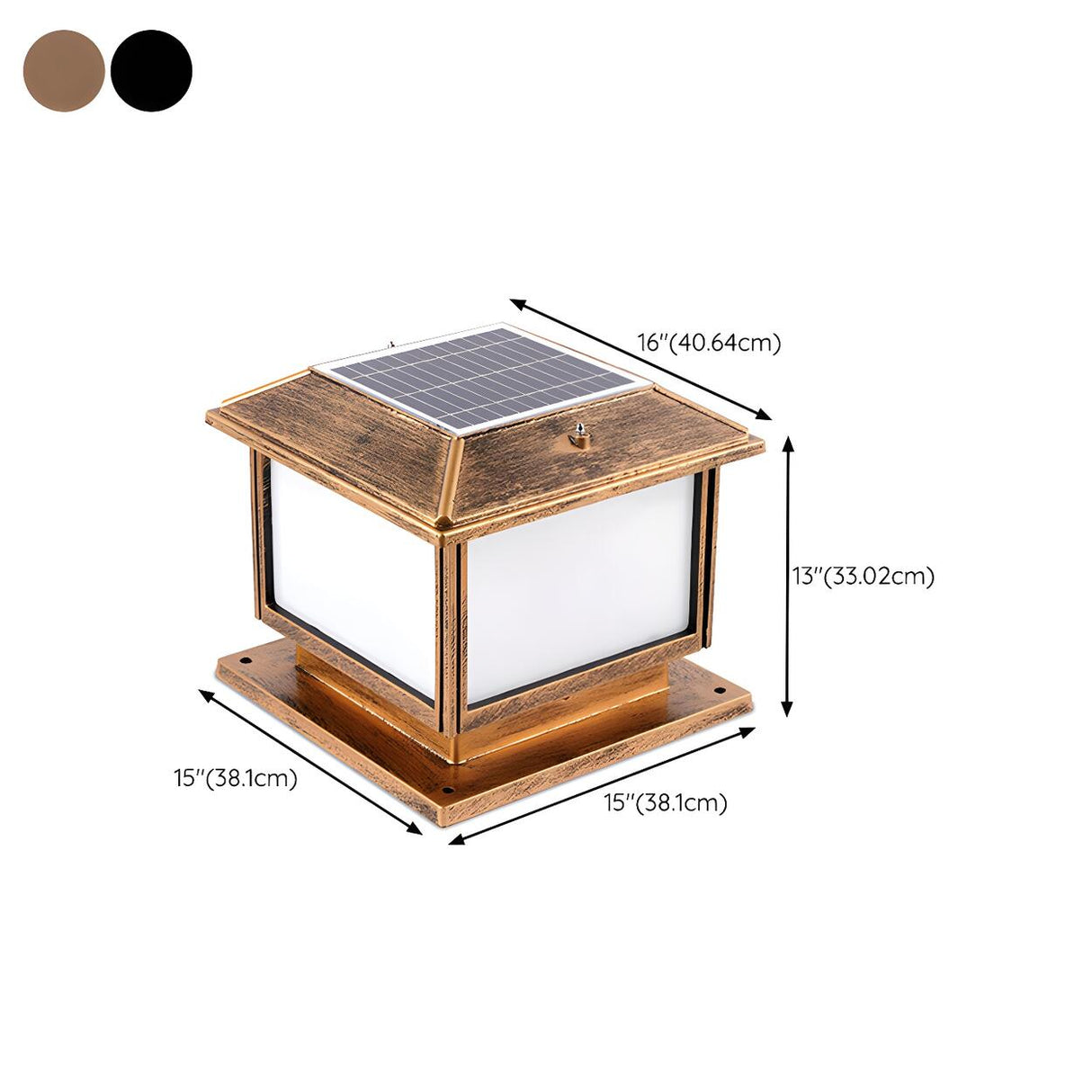 Modern Black Square LED Metal Outdoor Table Lamp  Image - 14