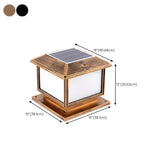 Modern Black Square LED Metal Outdoor Table Lamp  Image - 14