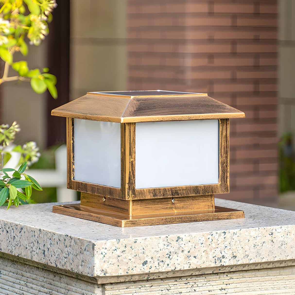 Modern Black Square LED Metal Outdoor Table Lamp  Image - 3