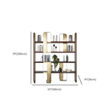Modern Black Stainless Steel Open Etagere Bookcase Image - 15