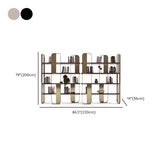 Modern Black Stainless Steel Open Etagere Bookcase Image - 18