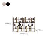 Modern Black Stainless Steel Open Etagere Bookcase Image - 19