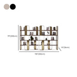 Modern Black Stainless Steel Open Etagere Bookcase Image - 21
