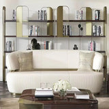 Modern Black Stainless Steel Open Etagere Bookcase Image - 4