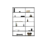 Modern Black Versatile Metal Frame Display Bookcase Image - 3