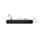 Modern Black Wood Rectangle TV Stand with Drawers #size