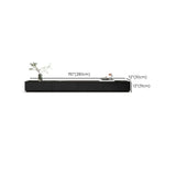 Modern Black Wood Rectangle TV Stand with Drawers Image - 20