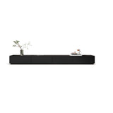 Modern Black Wood Rectangle TV Stand with Drawers Image - 3