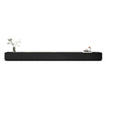 Modern Black Wood Rectangle TV Stand with Drawers Image - 5