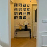 Modern Black Wood Rectangular Console Table with Legs Image - 5