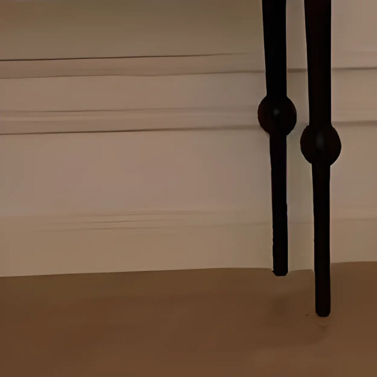 Modern Black Wood Rectangular Console Table with Legs Image - 6