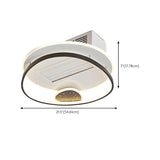 Modern Bladeless Geometric LED Ceiling Fan with Light Image - 27