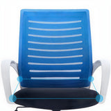 Modern Blue Ergonomic Adjustable Swivel Mesh Office Chair Image - 11