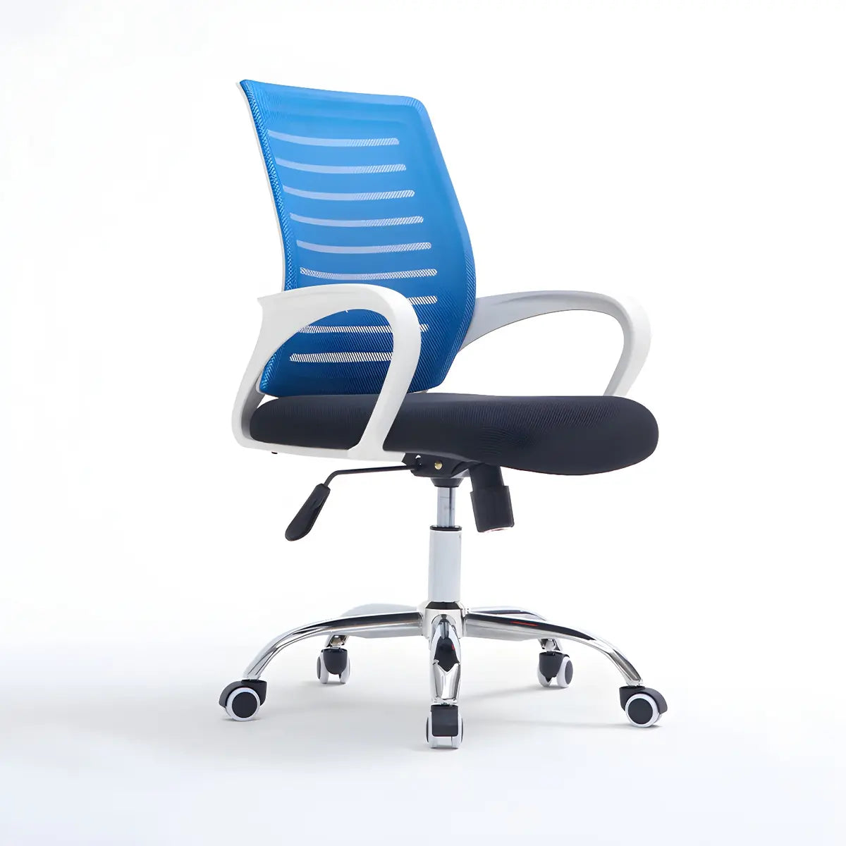 Modern Blue Ergonomic Adjustable Swivel Mesh Office Chair Image - 14