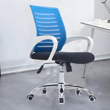Modern Blue Ergonomic Adjustable Swivel Mesh Office Chair Image - 8