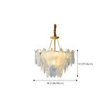 Modern Blue Leaf Glass Chandelier for Living Room Image - 14
