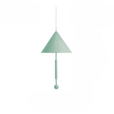 Modern Blue Metal Cone Geometric Bedroom Pendant Light Image - 4