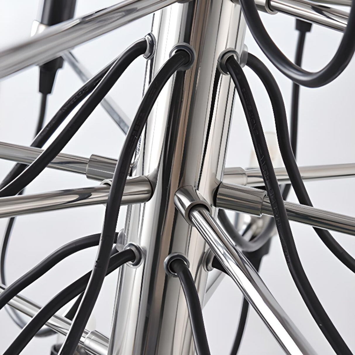 Modern Branching Metal Linear Chandelier Adjustable Height Image - 16