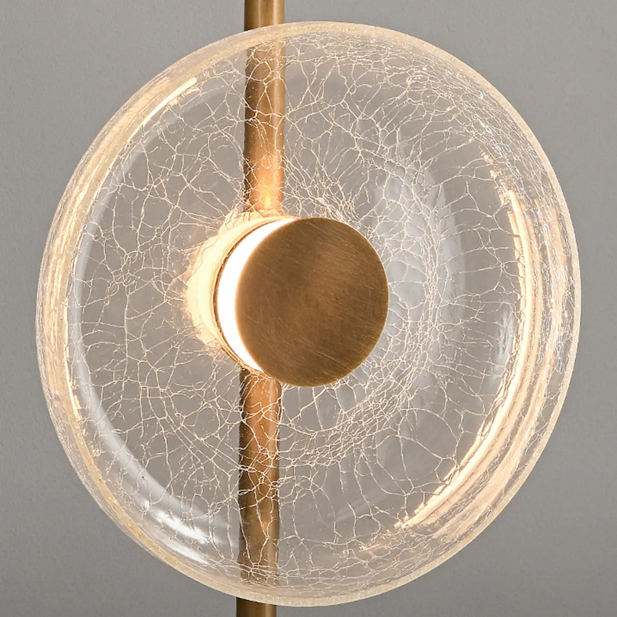 Modern Brass 3 Glass Round Disc Lights Foot Switch Floor Lamp Image - 10