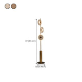 Modern Brass 3 Glass Round Disc Lights Foot Switch Floor Lamp #size