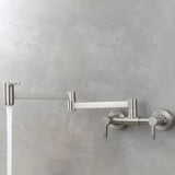 Modern Brass Wall-Mounted Dual Mode Pot Filler Faucet Image - 16