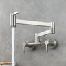 Modern Brass Wall-Mounted Dual Mode Pot Filler Faucet Image - 7